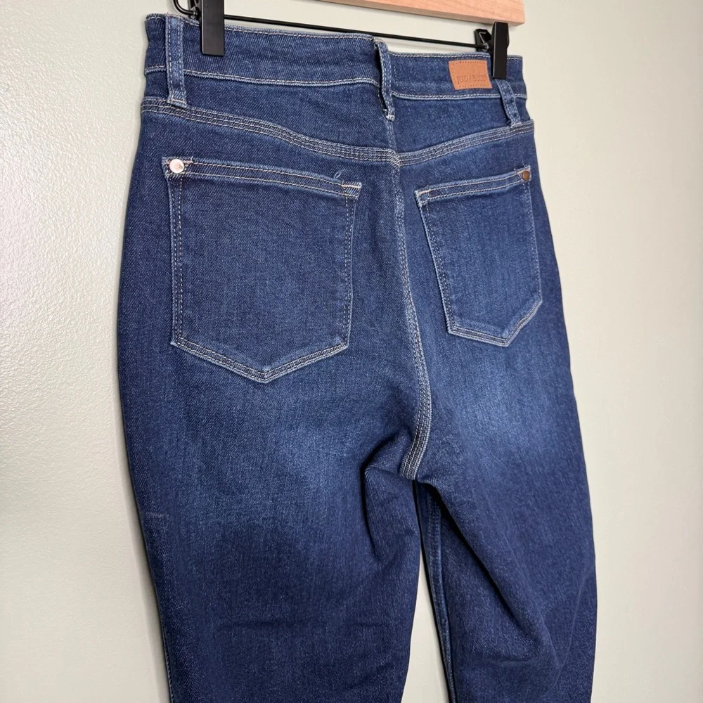 Judy Blue Women’s High Waist Cropped Straight Fit Side Slit Jeans‎ Blue Size 27